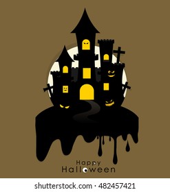 Happy Halloween design background. Vector illustration.