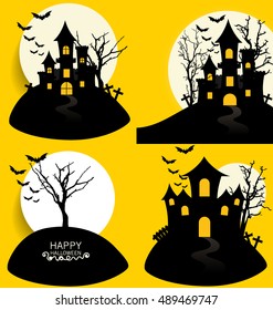 Happy Halloween design background. Vector illustration.