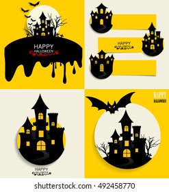 Happy Halloween design background. Vector illustration.