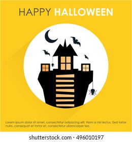 Happy Halloween design background. Vector illustration.