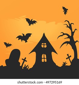 Happy Halloween design background. Vector illustration.
