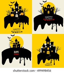 Happy Halloween design background. Vector illustration.