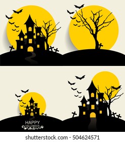 Happy Halloween design background. Vector illustration.