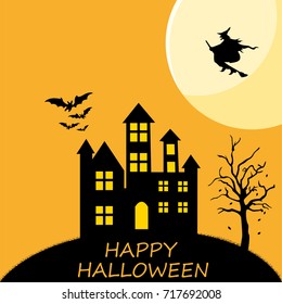 Happy Halloween design background, vector illustration