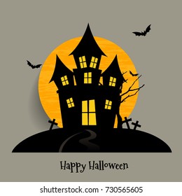 Happy Halloween design background. Vector illustration.