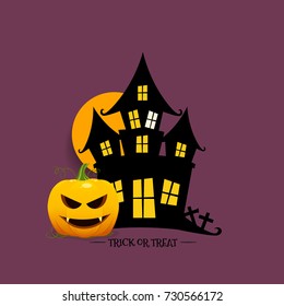 Happy Halloween design background. Vector illustration.
