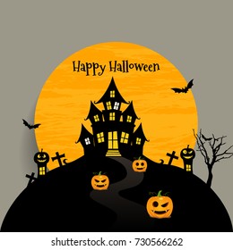 Happy Halloween design background. Vector illustration.