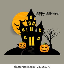 Happy Halloween design background. Vector illustration.