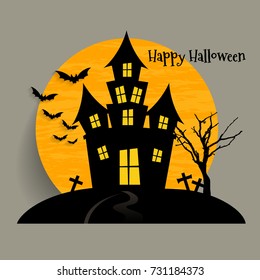 Happy Halloween design background. Vector illustration.