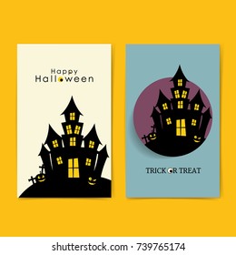 Happy Halloween design background. Vector illustration.