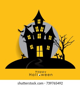Happy Halloween design background. Vector illustration.