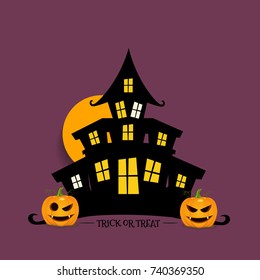 Happy Halloween design background. Vector illustration.
