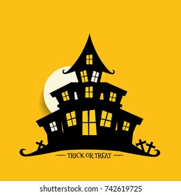 Felices antecedentes de diseño de Halloween. Ilustración vectorial.