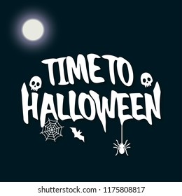 Happy Halloween design element with typography 