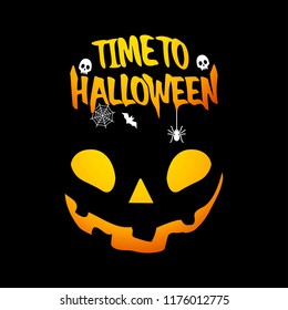 Happy Halloween design element with typography 