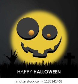 Happy Halloween design element with typography 