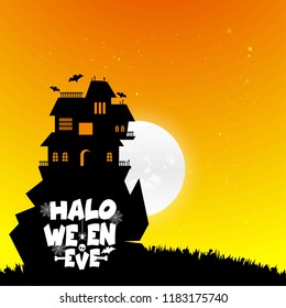 Happy Halloween design element with typography 