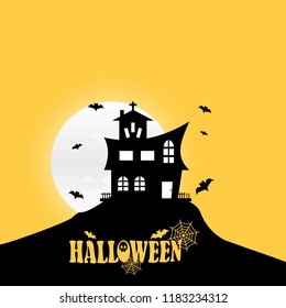 Happy Halloween design element with typography 