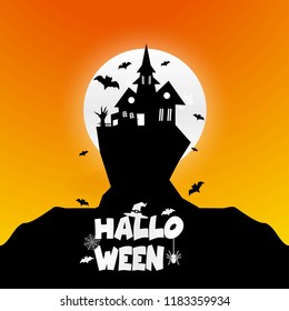 Happy Halloween design element with typography 