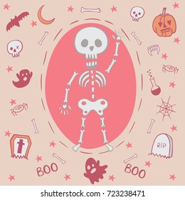 Happy Halloween design elements, icons and objects.
