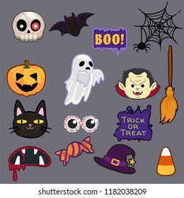 Happy Halloween design elements. Halloween design elements, logos, badges, labels, icons and objects