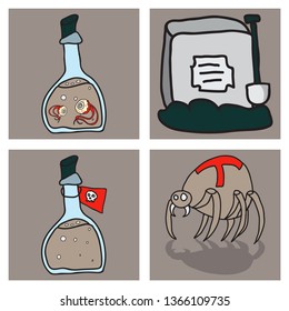 Happy Halloween design elements. Halloween design elements, logos, badges, labels, icons and objects.