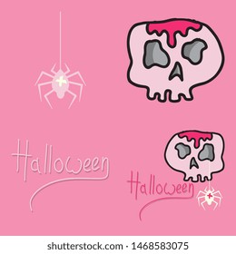 Happy Halloween design elements. Halloween design elements, logos, badges, labels, icons and objects.