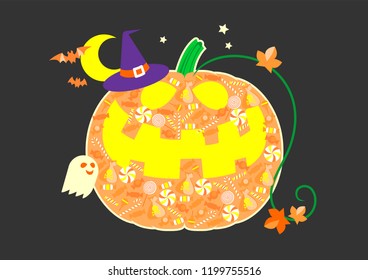 Happy Halloween design elements and objects.