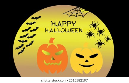 Happy halloween design elements Royalty Free Vector Image  and customizable halloween templates .