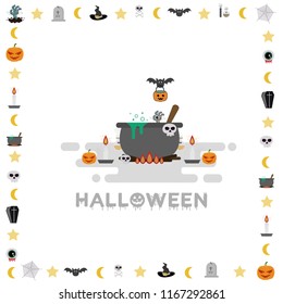 Happy Halloween design elements. vector