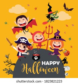 Happy Halloween design elements. Vector illustration.