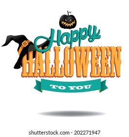 Happy Halloween design. EPS 10 vector, grouped for easy editing. No open shapes or paths.