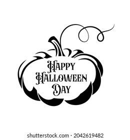 Happy Halloween design isolated on a white background