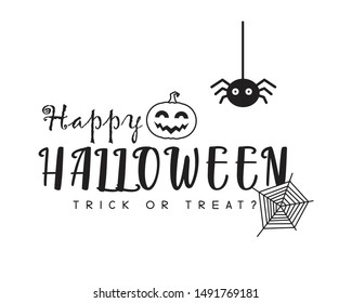 Happy Halloween Design. Looks great when printed on mugs, tote bags, t-shirt and various other products. 