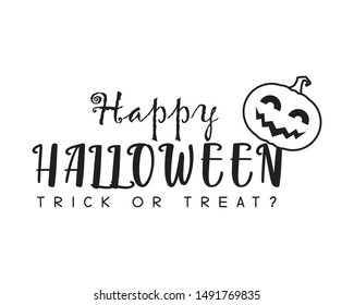 Happy Halloween Design. Looks great when printed on mugs, tote bags, t-shirt and various other products. 