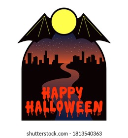 happy halloween design stickers art