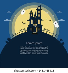 Happy Halloween. Design template and web for banner, poster, greeting card. Vector illustration