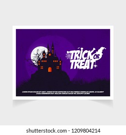 Happy Halloween design with typography and white background vect