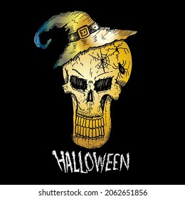 Happy Halloween, doodle sketch and illustration
