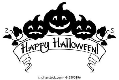 Happy Halloween elements for your greeting card design