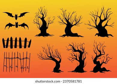 Happy halloween event flat banner vector template. halloween template
Scary, spooky cartoon background. Helloween horizontal poster