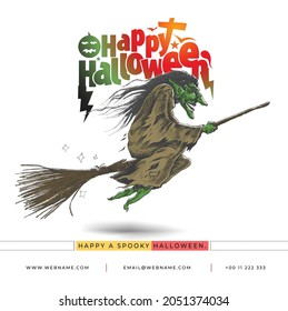 Happy Halloween Festival Banner Template.