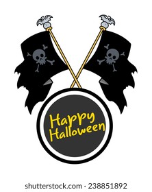 Happy Halloween Flags Frame