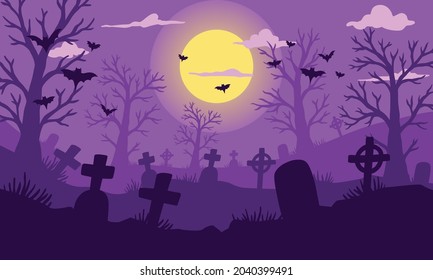 Happy halloween flat design background