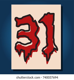 Happy Halloween flat style design illustration