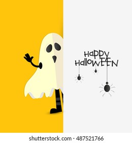 Happy halloween flyer design ,halloween background design .