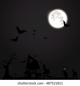 Happy halloween flyer design ,halloween background design .