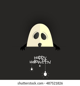 Happy halloween flyer design ,halloween background design .