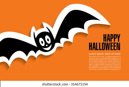 Happy Halloween. Flying bat