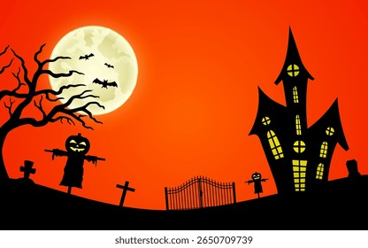 Feliz fundo de quadro de Halloween. Ilustração vetorial.